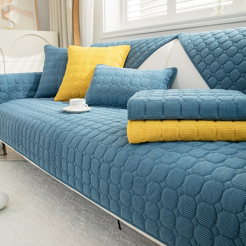 Solid Color Corduroy  Couch Covers