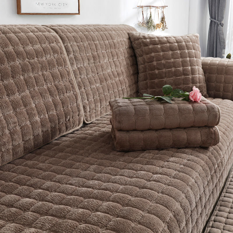 Plush Thickened Flannel Non-slip Couch Covers